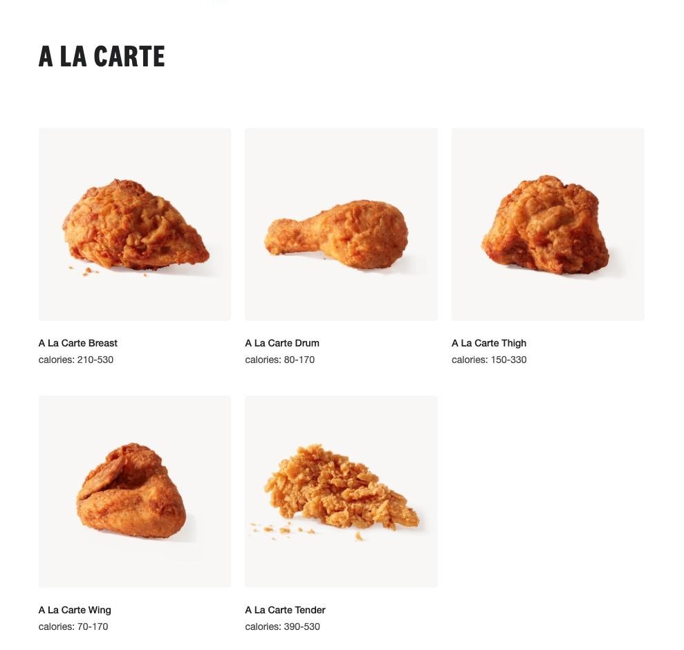 A La Carte KFC 1