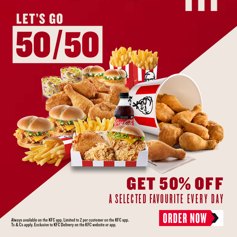 KFC 50/50 Deals